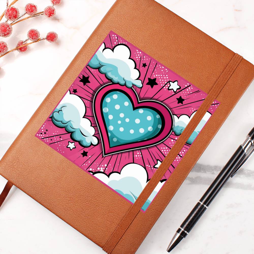 Valentine's Day Pop Art 22 - Vegan Leather Journal