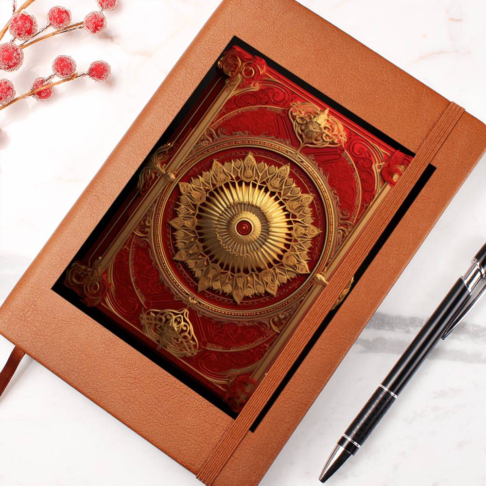 Ornate Gold Cover 128 - Vegan Leather Journal