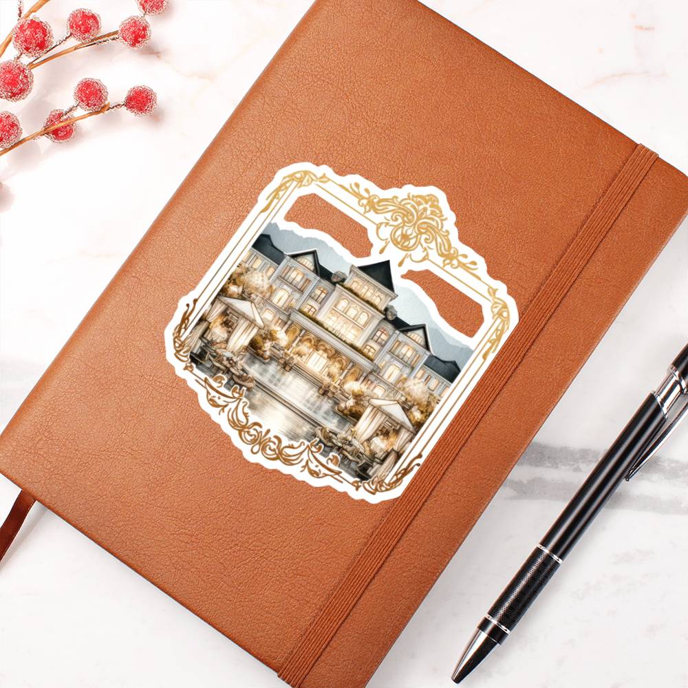Luxury Wedding Decor Sticker 078 - Vegan Leather Journal