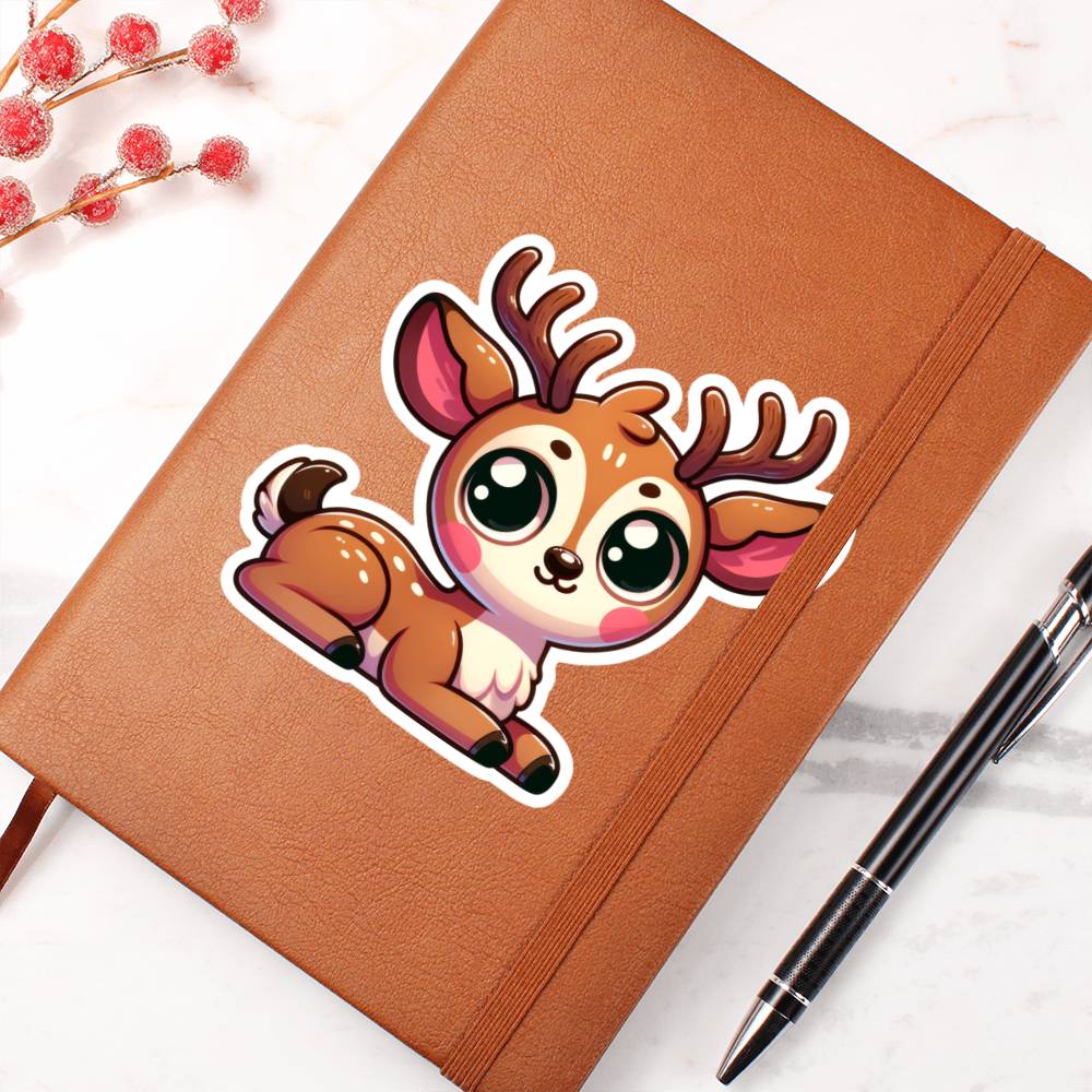 Cute Deer sticker 35 - Vegan Leather Journal