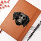 Curly-Coated Retriever Peeking - Vegan Leather Journal