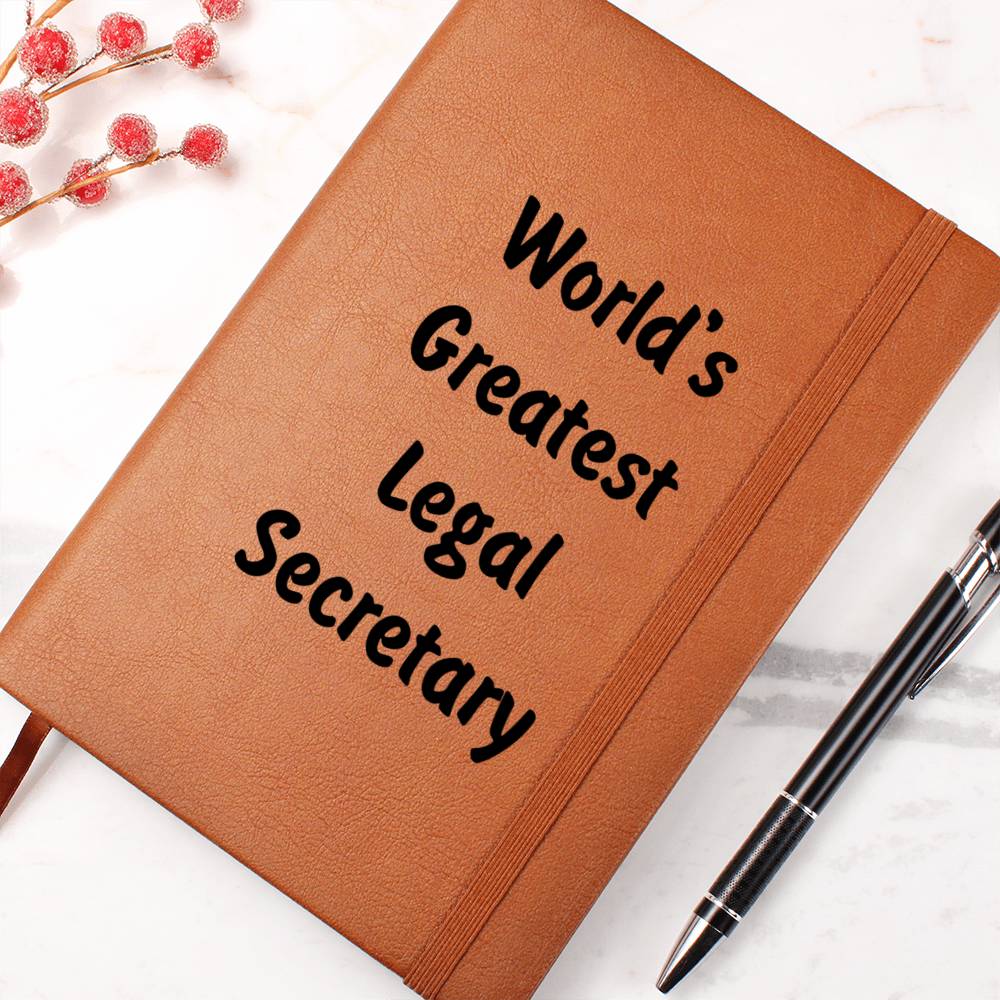 World's Greatest Legal Secretary v1 - Vegan Leather Journal