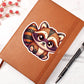 Cute Raccoon sticker 139 - Vegan Leather Journal