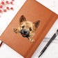 Norwich Terrier Peeking - Vegan Leather Journal