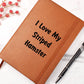 Love My Striped Hamster - Vegan Leather Journal