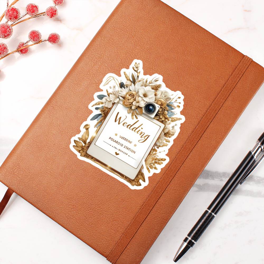 Luxury Wedding Decor Sticker 072 - Vegan Leather Journal