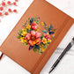 Floral Flower Wreath 060 - Vegan Leather Journal