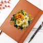 Floral Flower Wreath 093 - Vegan Leather Journal