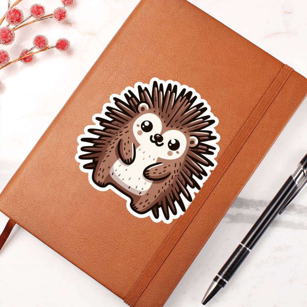 Cute Porcupine sticker 130 - Vegan Leather Journal
