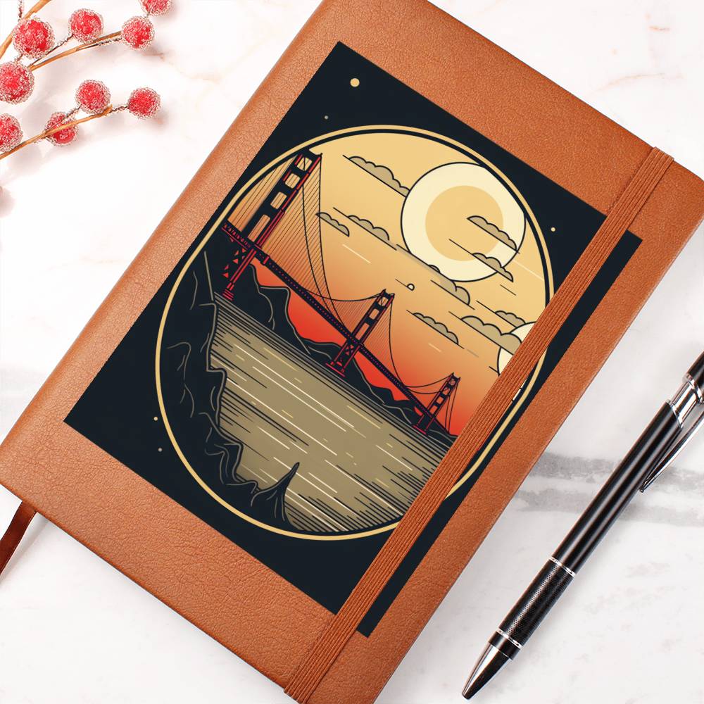 Minimalist BOHO Art 015 - Vegan Leather Journal