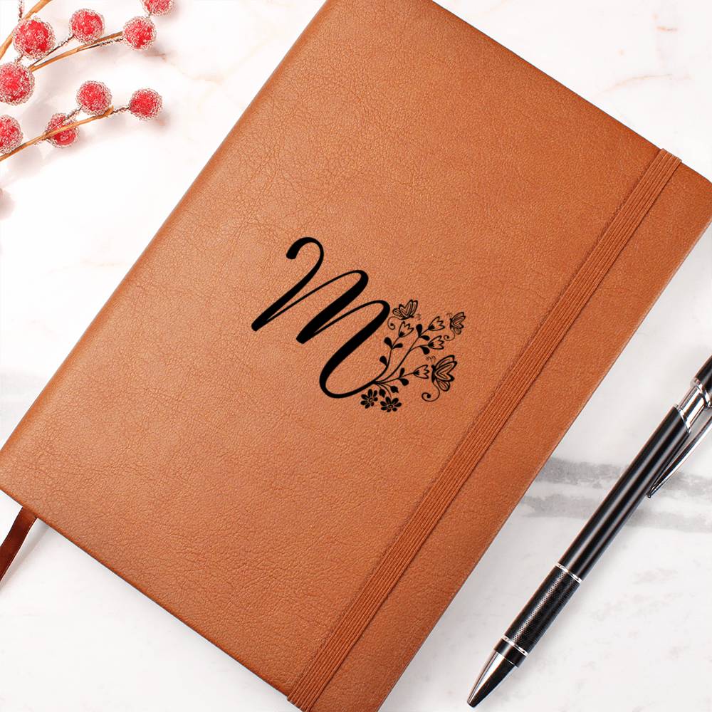 Botanical Monogram M - Vegan Leather Journal