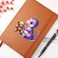 Colorful Baby Dinosaur 059 - Vegan Leather Journal