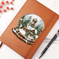 Watercolor Christmas Snow Globe 012 - Vegan Leather Journal