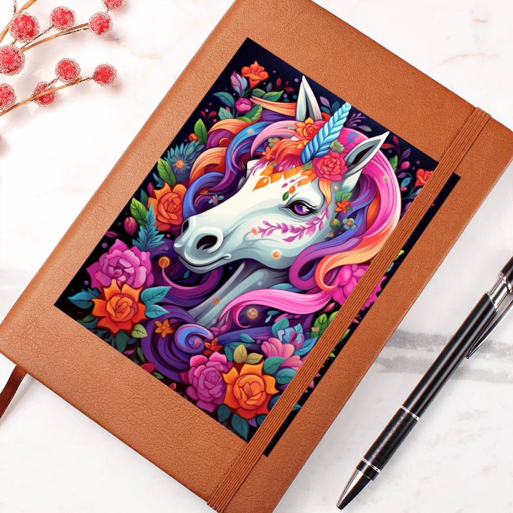 Cute Unicorn 100 - Vegan Leather Journal