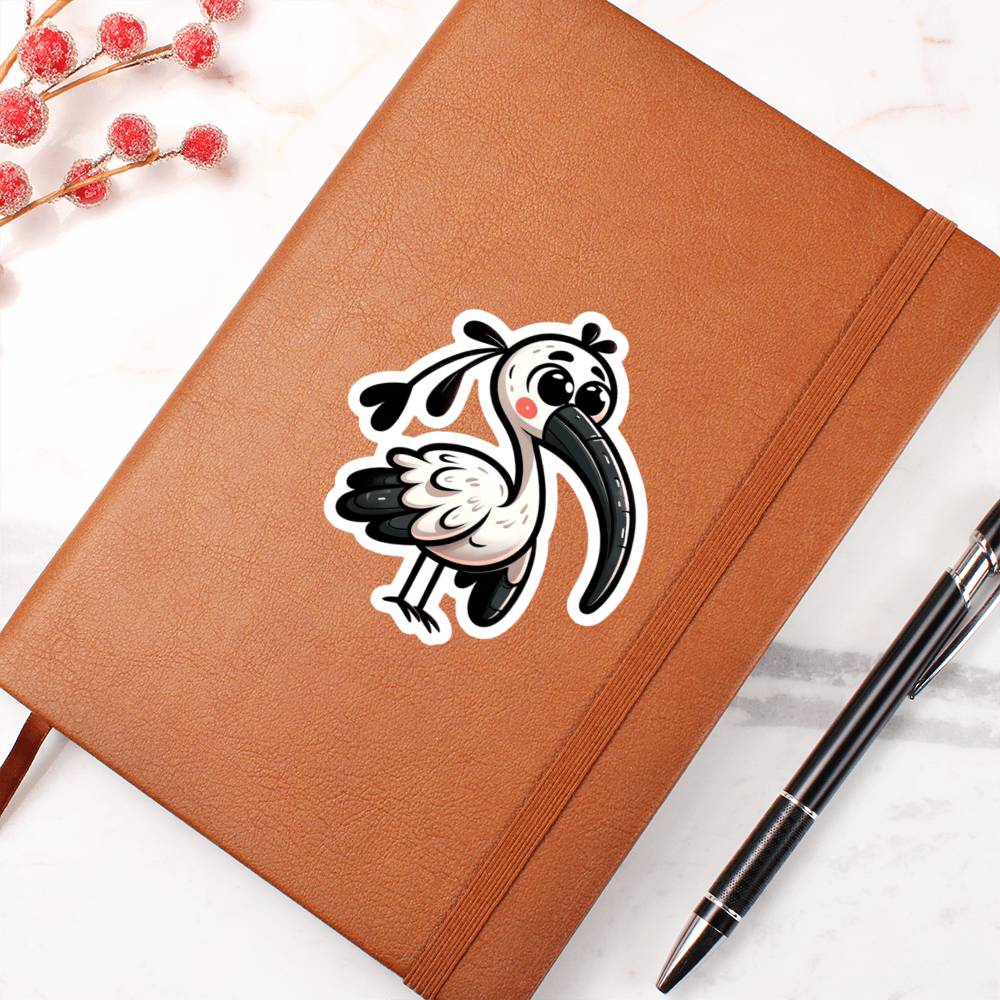 Cute Ibis sticker 71 - Vegan Leather Journal