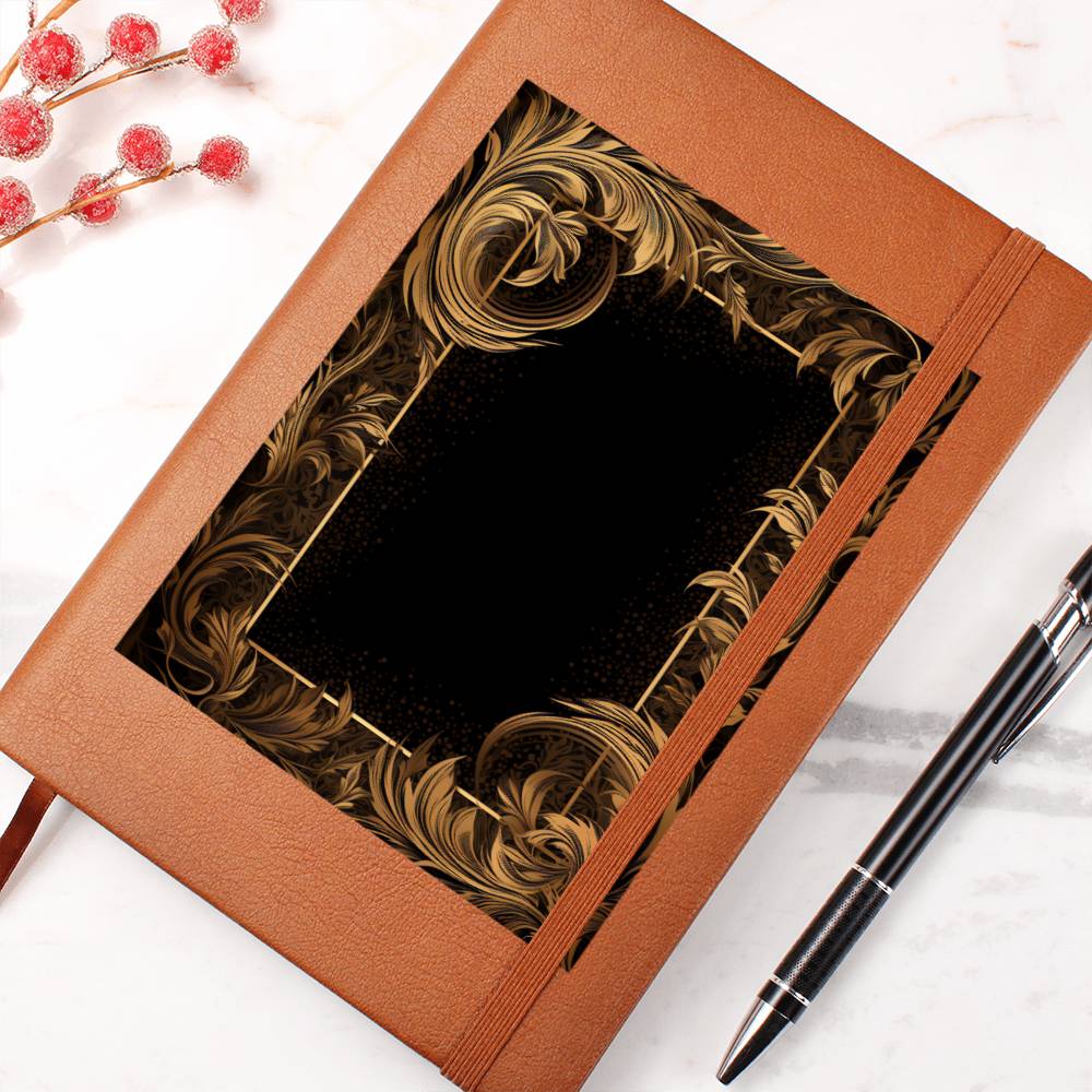 Ornate Gold Cover 007 - Vegan Leather Journal