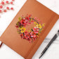 Floral Flower Wreath 049 - Vegan Leather Journal