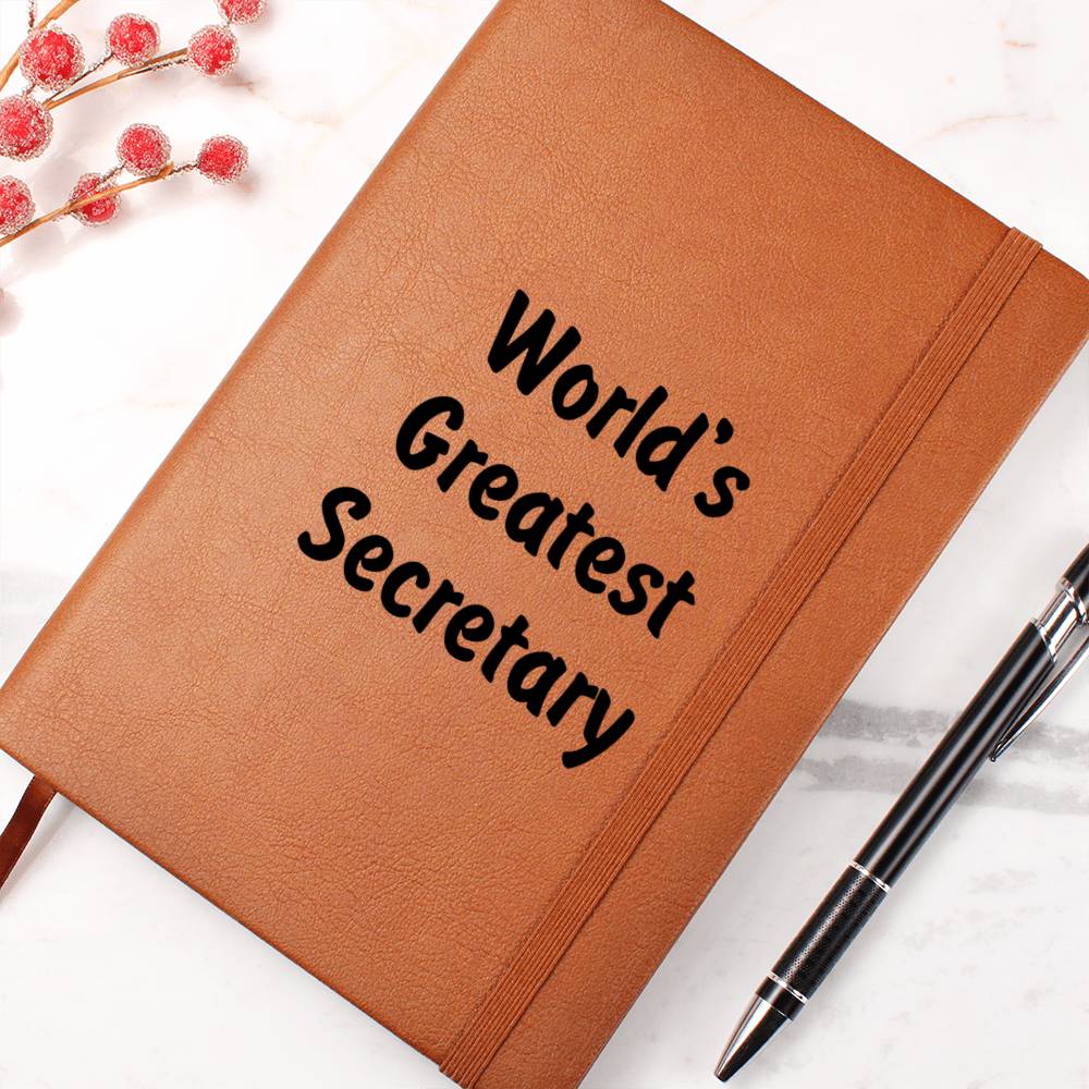 World's Greatest Secretary v1 - Vegan Leather Journal