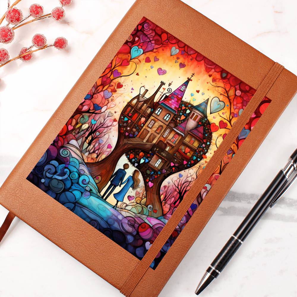 Valentine's Day Art 435 - Vegan Leather Journal