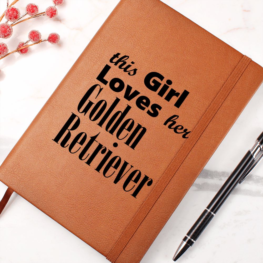 Golden Retriever - Vegan Leather Journal