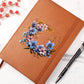 Floral Flower Wreath 125 - Vegan Leather Journal