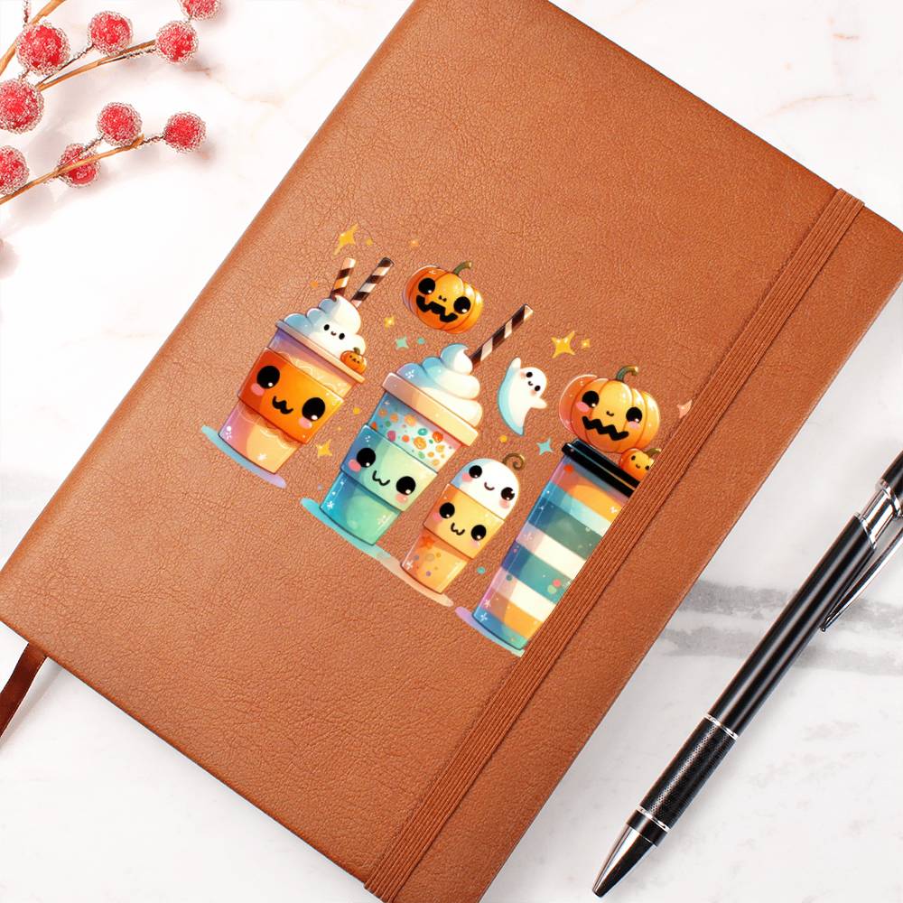 Cute Halloween Sticker 103 - Vegan Leather Journal