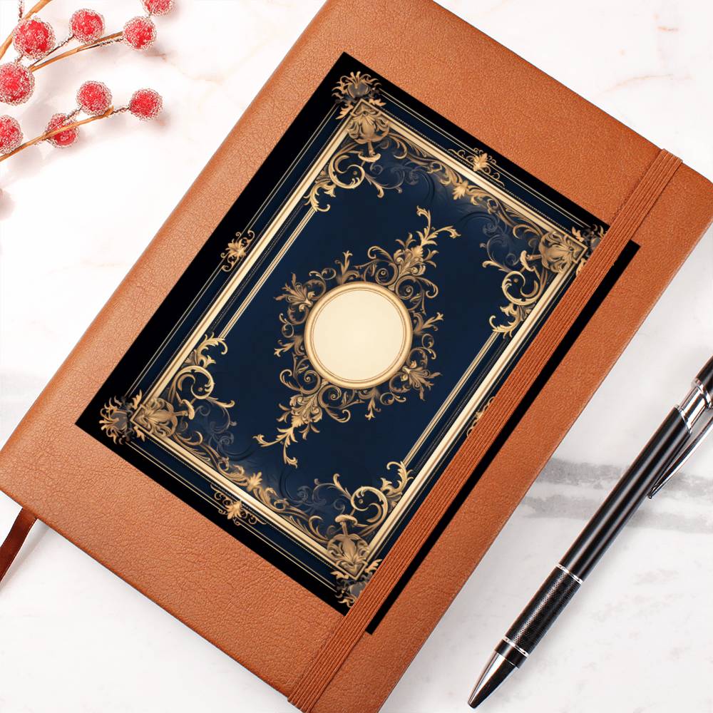 Ornate Gold Cover 101 - Vegan Leather Journal