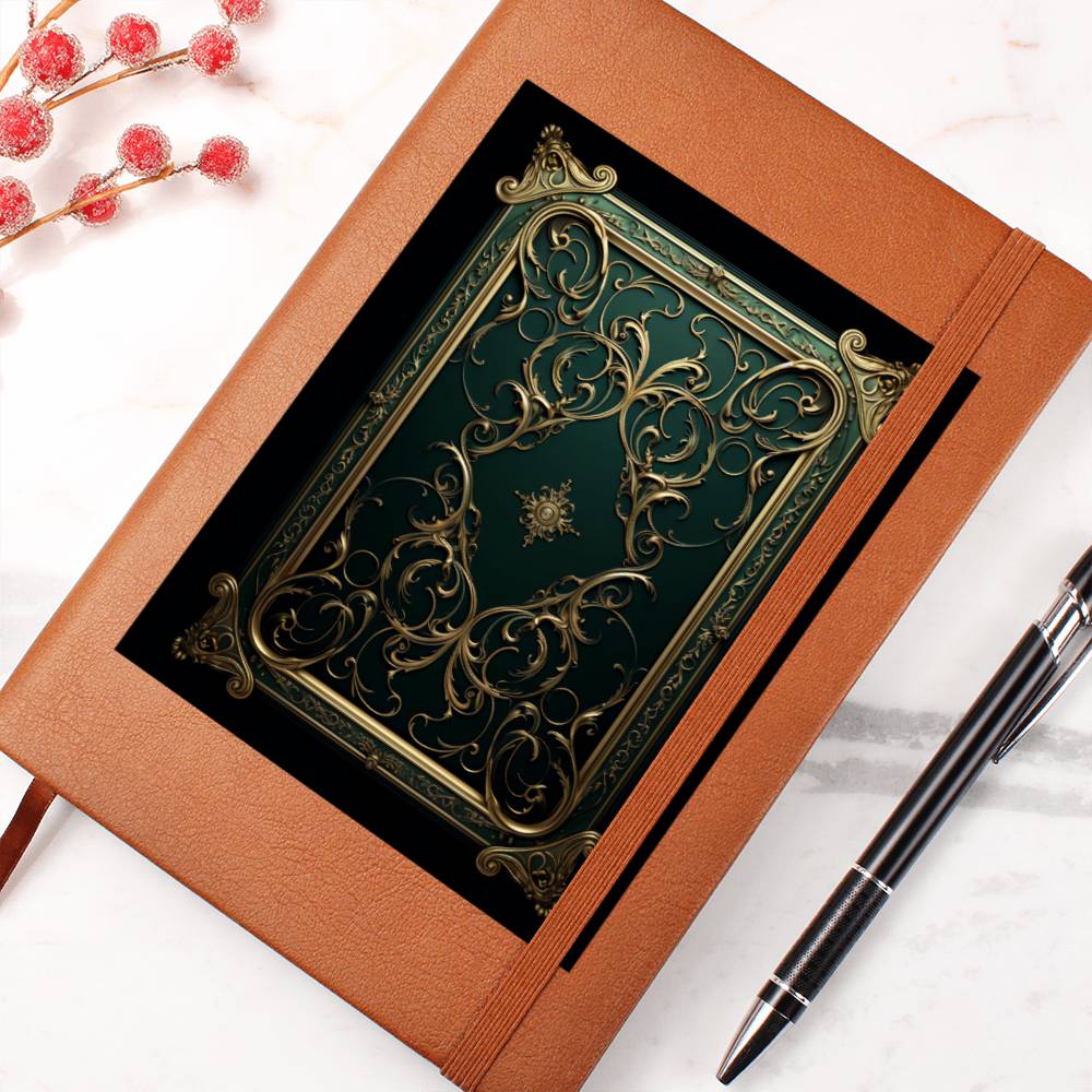 Ornate Gold Cover 045 - Vegan Leather Journal