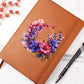 Floral Flower Wreath 140 - Vegan Leather Journal