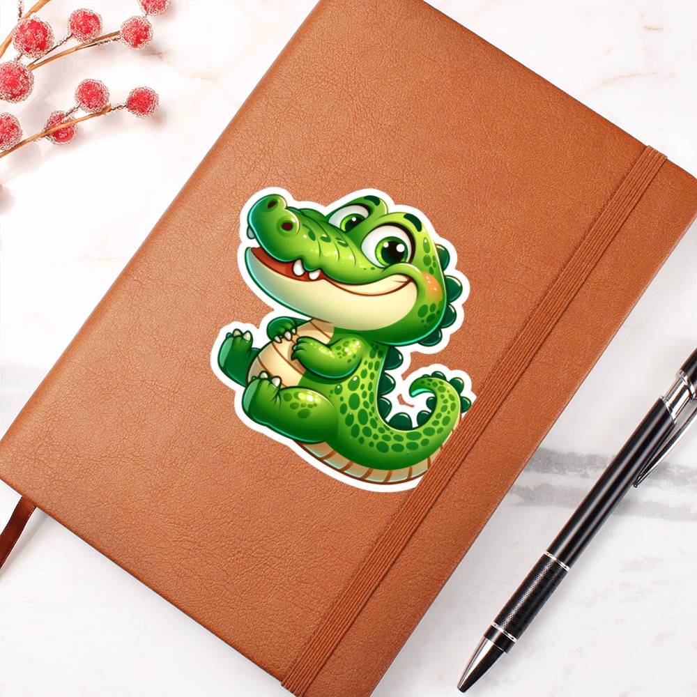 Cute Alligator sticker 04 - Vegan Leather Journal