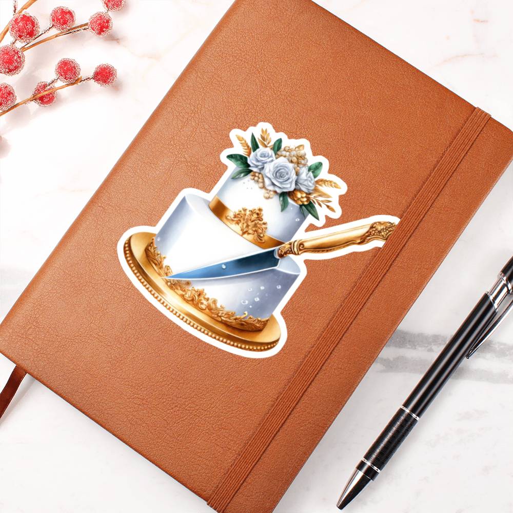 Luxury Wedding Decor Sticker 082 - Vegan Leather Journal