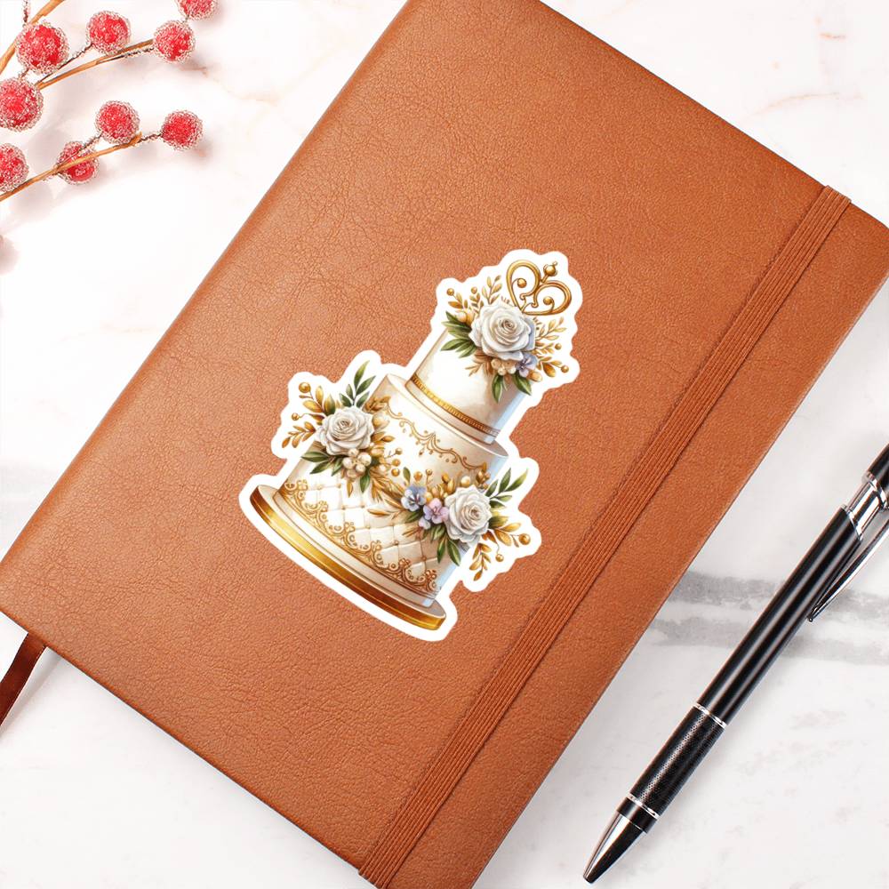 Luxury Wedding Decor Sticker 012 - Vegan Leather Journal