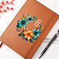 Floral Flower Wreath 066 - Vegan Leather Journal