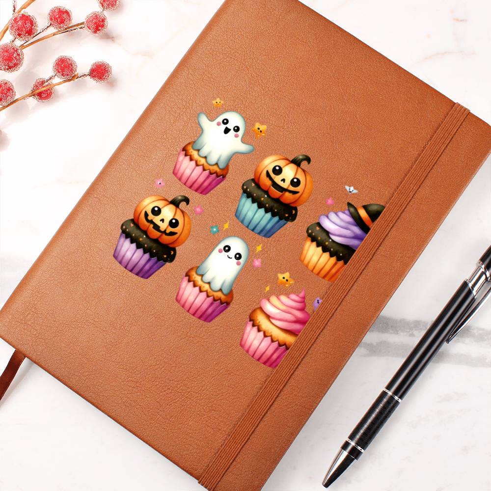 Cute Halloween Sticker 112 - Vegan Leather Journal