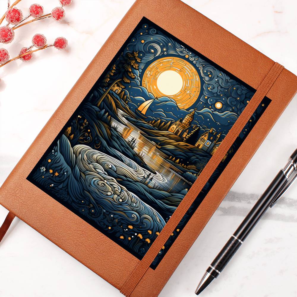 Minimalist BOHO Art 007 - Vegan Leather Journal