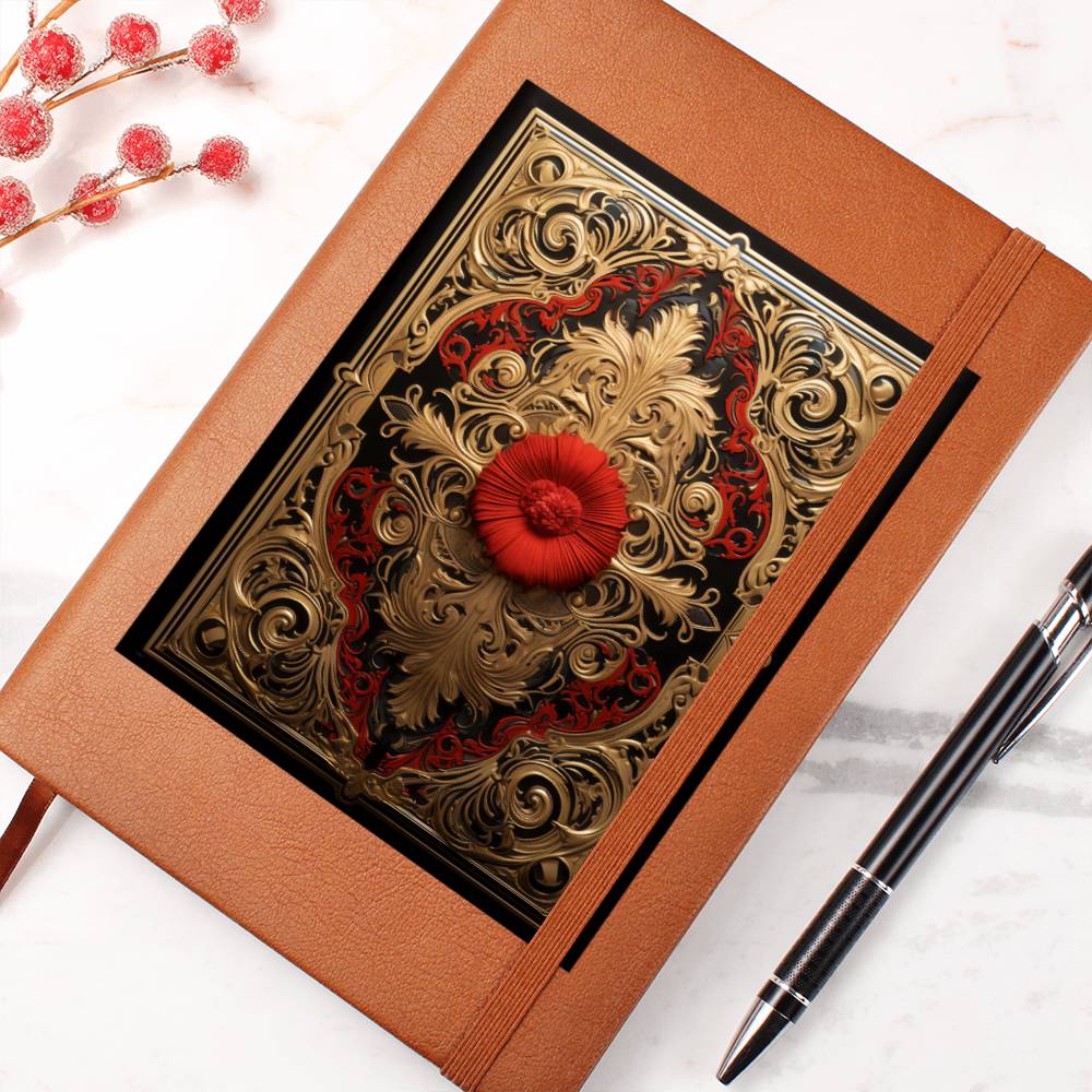 Ornate Gold Cover 063 - Vegan Leather Journal
