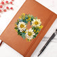 Floral Flower Wreath 039 - Vegan Leather Journal