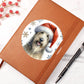 Christmas Dog - Irish Wolfhound - Vegan Leather Journal