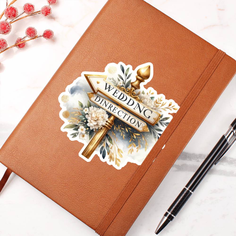 Luxury Wedding Decor Sticker 051 - Vegan Leather Journal