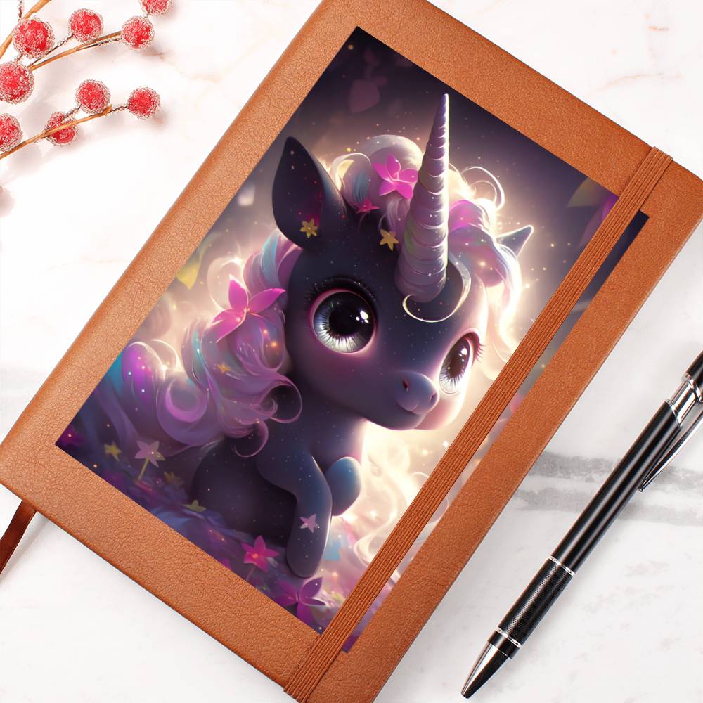 Cute Unicorn 029 - Vegan Leather Journal
