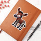 Cute Okapi sticker 106 - Vegan Leather Journal