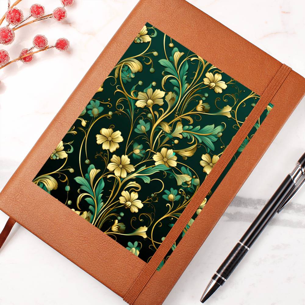Ornate Gold Cover 083 - Vegan Leather Journal