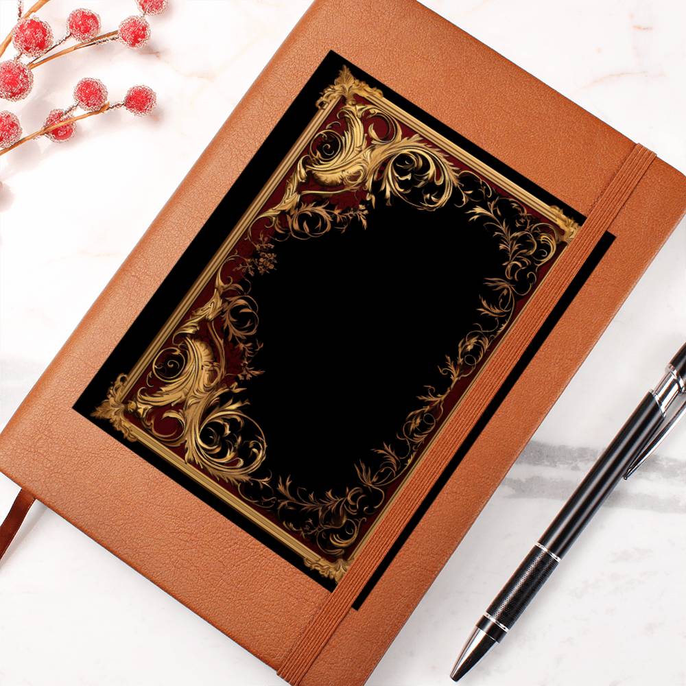 Ornate Gold Cover 005 - Vegan Leather Journal