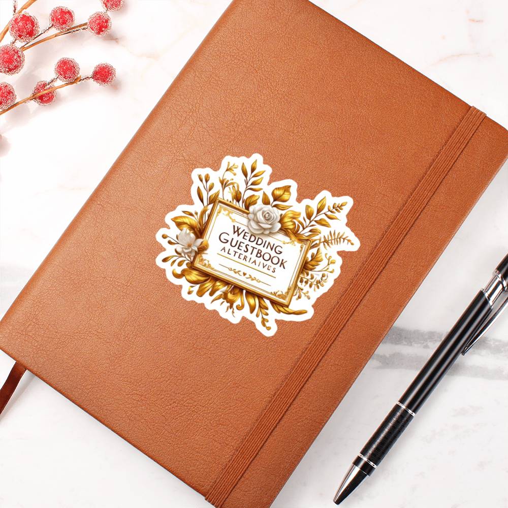 Luxury Wedding Decor Sticker 070 - Vegan Leather Journal