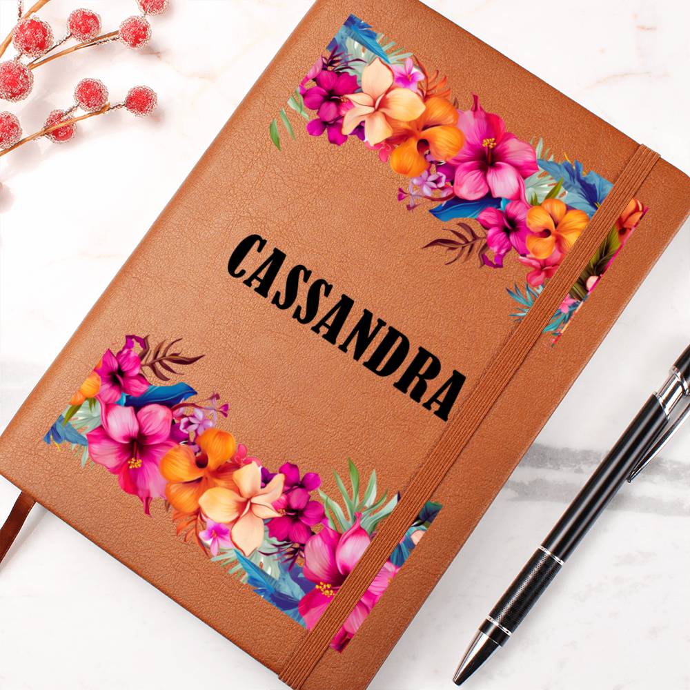 Cassandra (Tropical Flowers) - Vegan Leather Journal