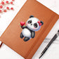 Valentine's Day Panda 018 - Vegan Leather Journal