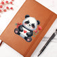 Valentine's Day Panda 010 - Vegan Leather Journal