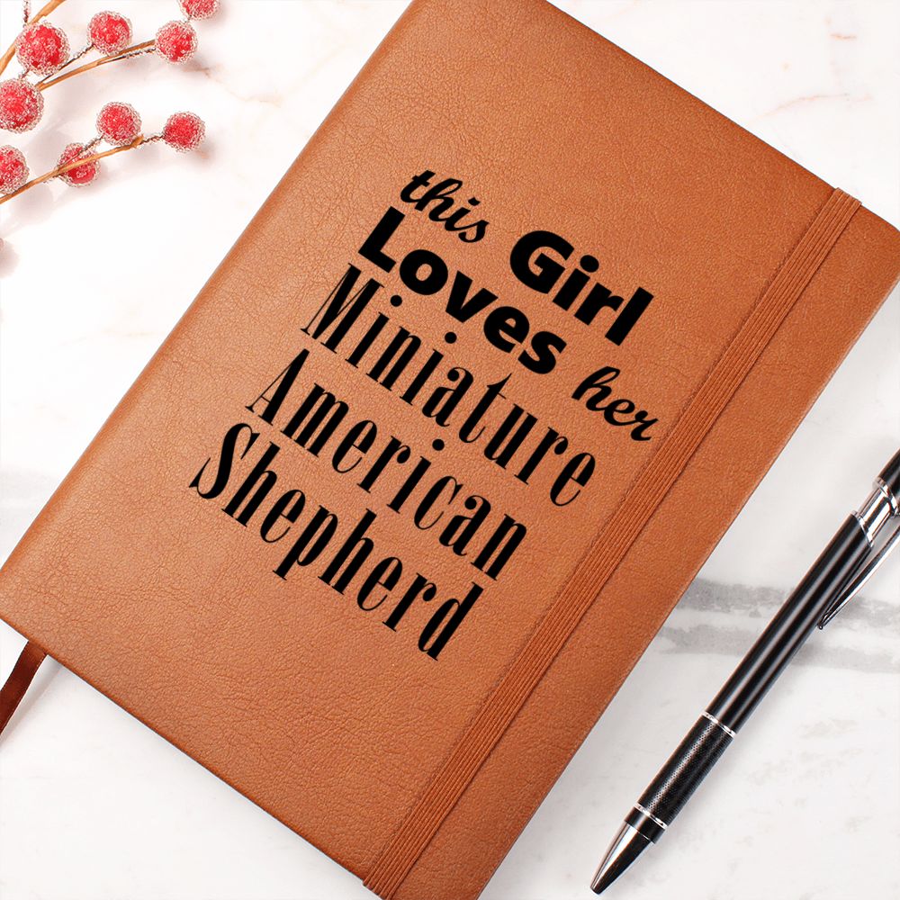 Miniature American Shepherd - Vegan Leather Journal