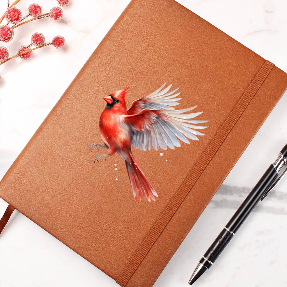 Christmas Cardinal 006 - Vegan Leather Journal