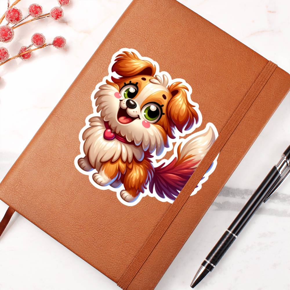 Cute Emu sticker 38 - Vegan Leather Journal